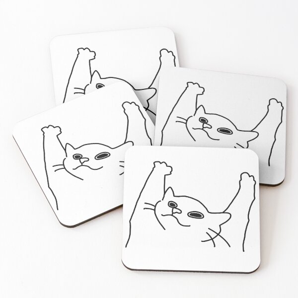 Item preview, Celebration Cat PDF (Poorly Drawn Felines) designed and sold by ClydeCustomsCo.