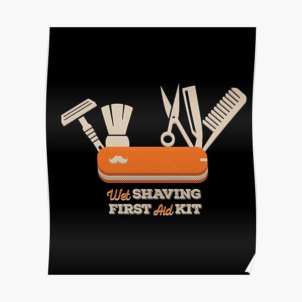 "Wet Shaving First Aid Kit" Poster by dachswerk Redbubble