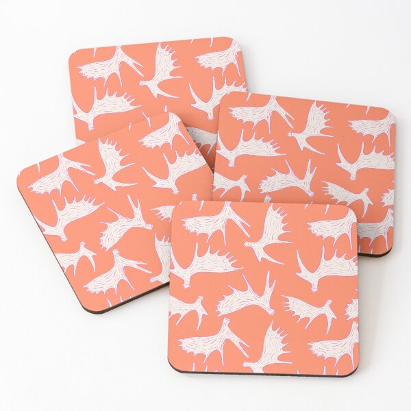 Item preview, Moose Antlers Pattern - Orange, Cream & Pink designed and sold by Paige Brady Design.