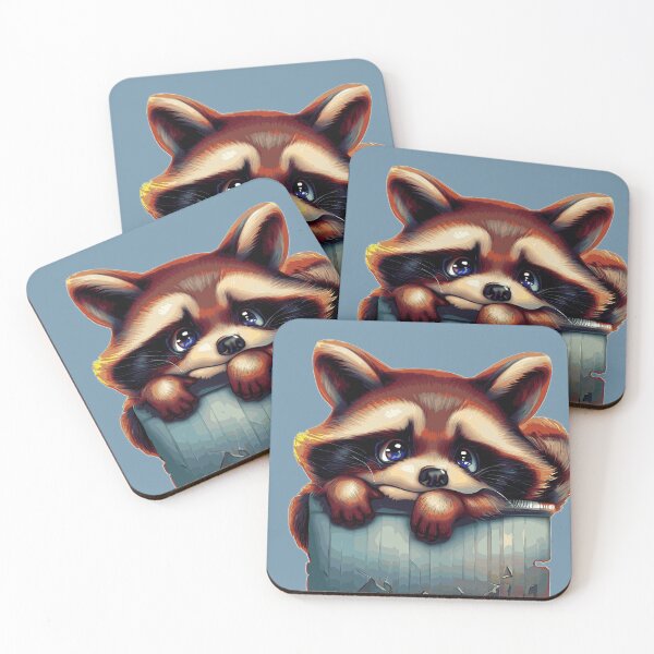 Item preview, Raccoon with sad look designed and sold by UrbanPrts.