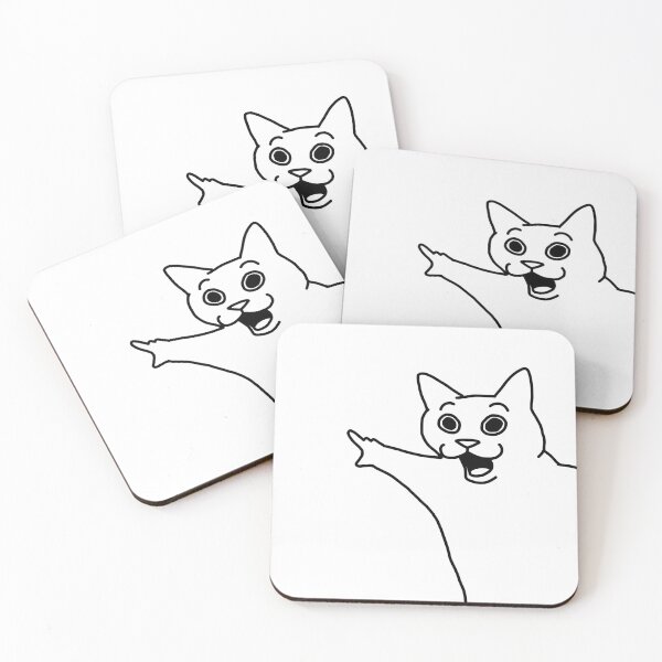 Item preview, Excited Cat PDF (Poorly Drawn Felines) designed and sold by ClydeCustomsCo.