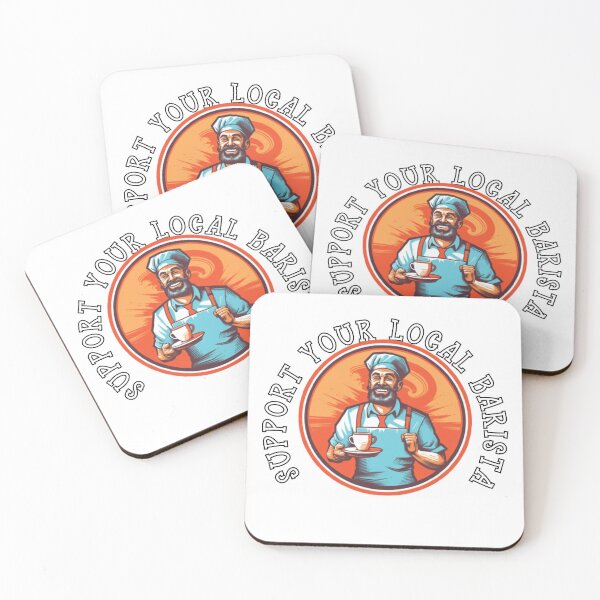 Item preview, SUPPORT YOUR LOCAL BARISTA designed and sold by Tee Studio.