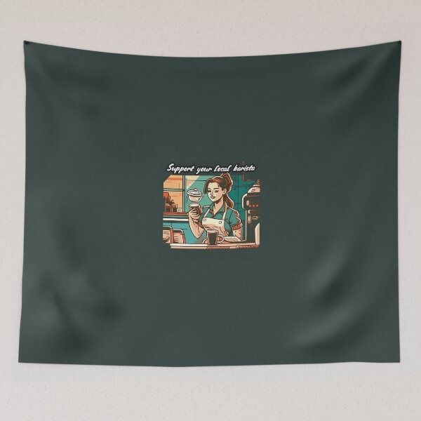 Item preview, Support Your Local Barista designed and sold by QuantumPalette.