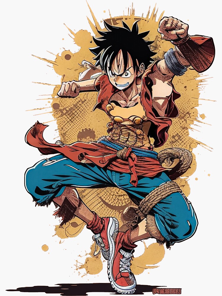 One Piece Anime Motion Sticker - Luffy Gear