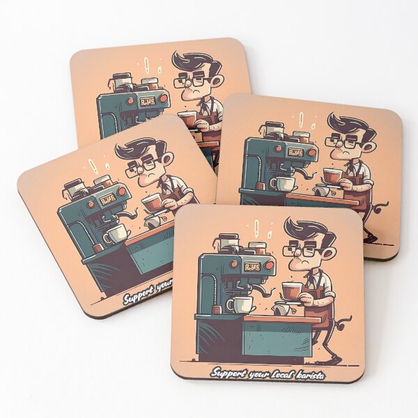 Item preview, Support Your Local Barista designed and sold by QuantumPalette.