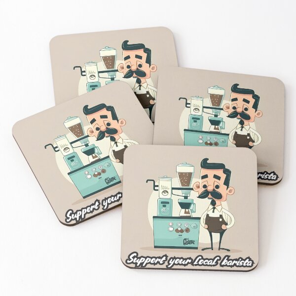 Item preview, Support Your Local Barista designed and sold by QuantumPalette.