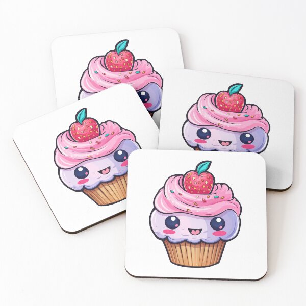 Item preview, cute pink cupcake designed and sold by happydecals.