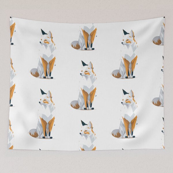 Item preview, Aesthetic Realistic And Geometric White Fox designed and sold by MinimalistHaven.