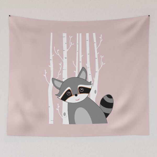 Item preview, Raccoon Among Birch Trees designed and sold by Kim Arnott.