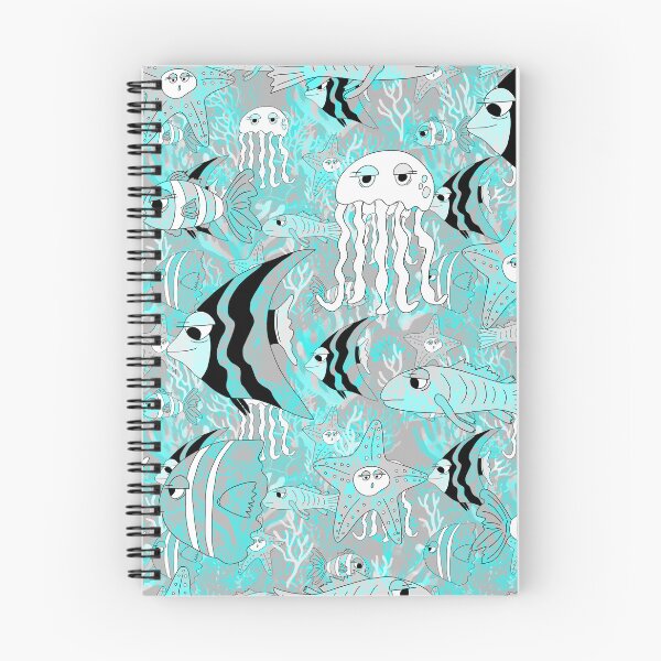 Aperçu de l'œuvre Mignon sous les créatures de la mer en bleu créée et vendue par LaBellCreative.