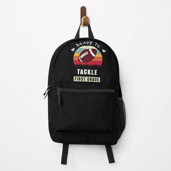 Vista previa del artículo con la obra «Listo para enfrentar el primer día de clases de fútbol americano de primer grado», diseñado y vendido por Hugo Bloke.