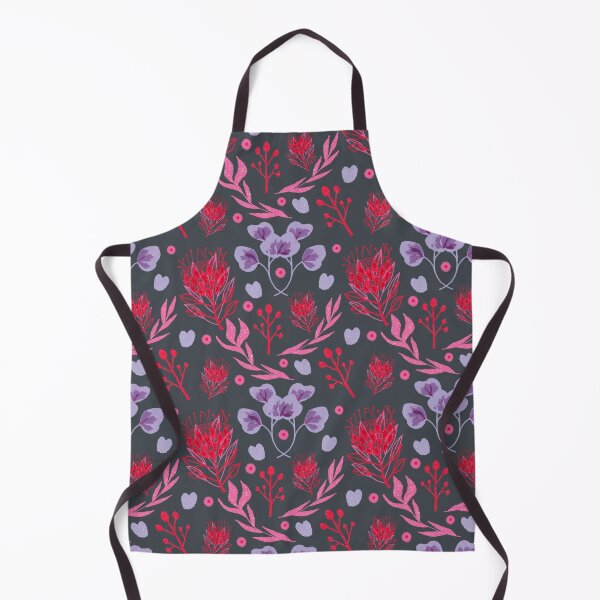 Aperçu de l'œuvre Protea Botanicals à motif rouge créée et vendue par kookimoondesign.