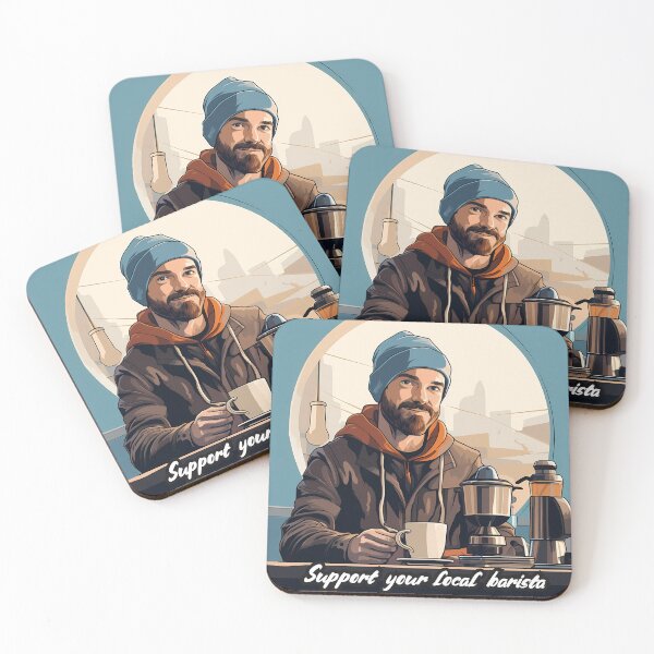 Item preview, Support Your Local Barista designed and sold by QuantumPalette.