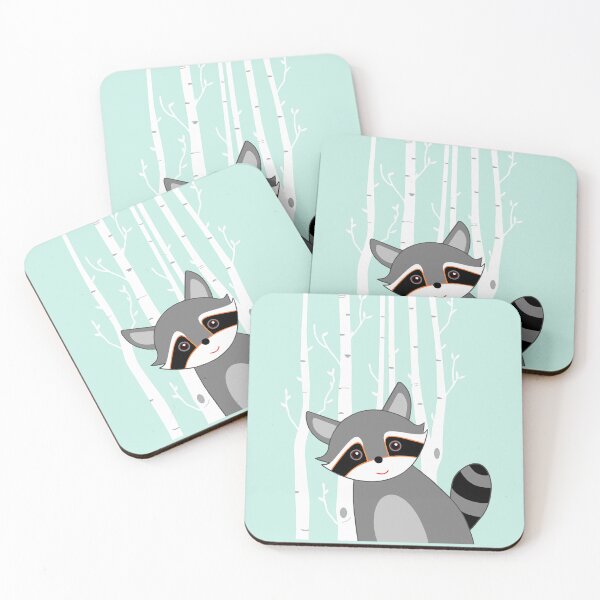 Item preview, Raccoon Among Birch Trees designed and sold by Kim Arnott.