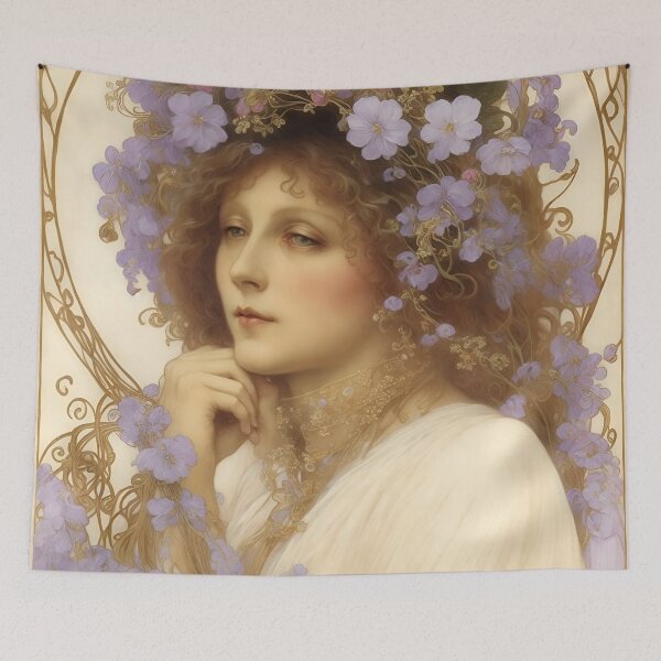 Item preview, Mucha Inspired Sarah Bernhardt Painting designed and sold by Tamas Das.