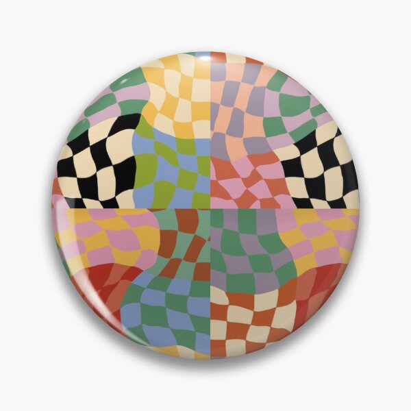 Item preview, Colorful Swirl Checker Print designed and sold by retrorangerr.