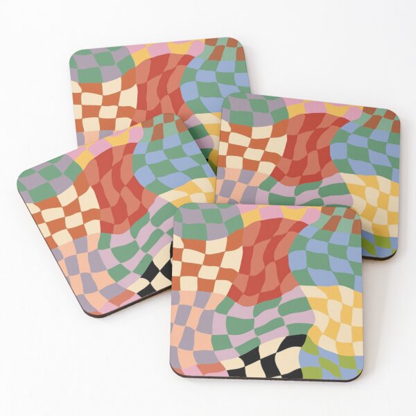 Item preview, Colorful Swirl Checker Print designed and sold by retrorangerr.