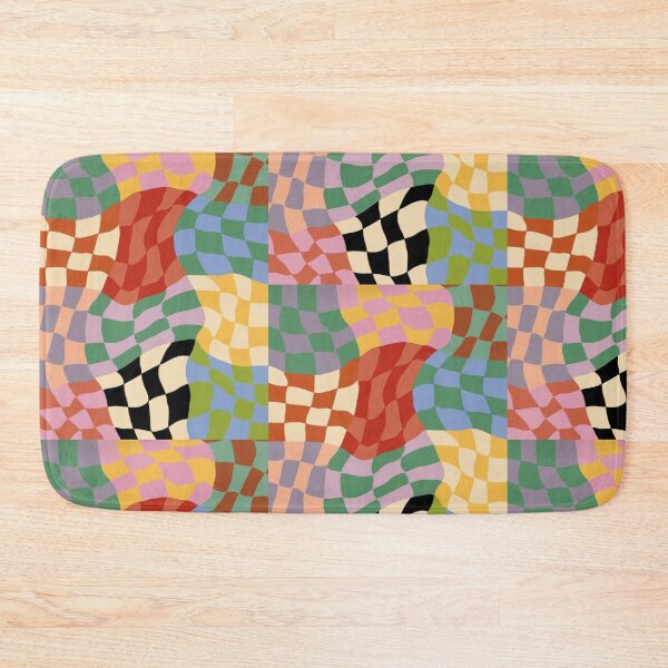 Item preview, Colorful Swirl Checker Print designed and sold by retrorangerr.