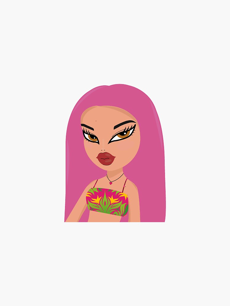 Bratz with Pink Hair Sticker Sticker by YChangShop