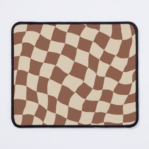 Item preview, Brown/ Tan Swirl Checker Print designed and sold by retrorangerr.