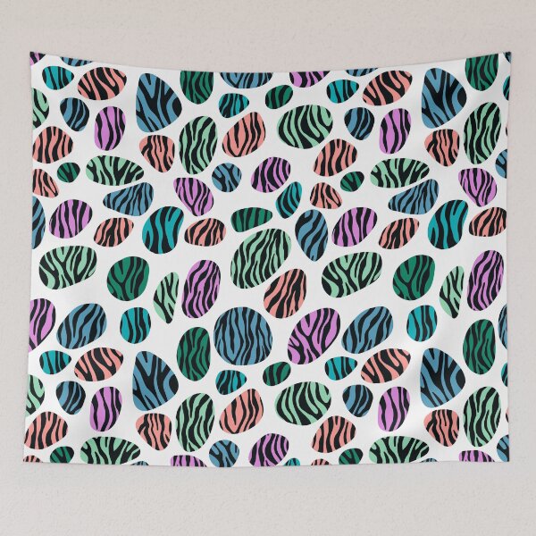 Item preview, Patrón de confeti de cebra en verde azulado designed and sold by kookimoondesign.