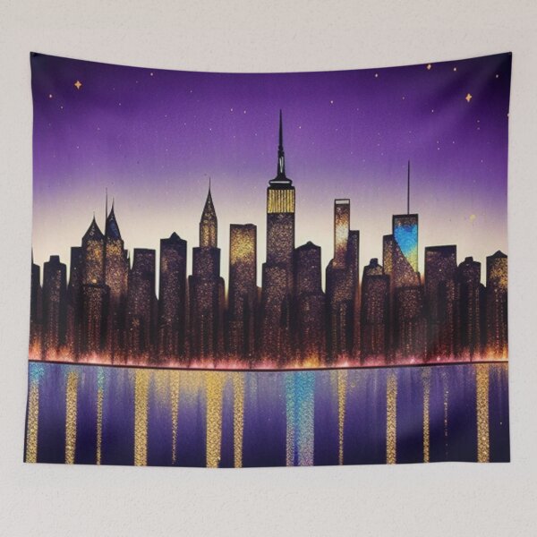 Item preview, New York purple drip designed and sold by Roxburylane.