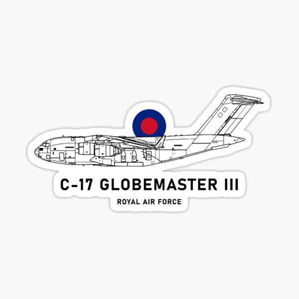 Vista previa del artículo con la obra «C-17 Globemaster III (RAF)», diseñado y vendido por Scribbly  McPiggles.