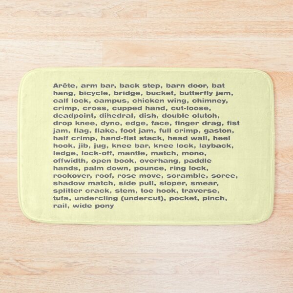 Item preview, Rock Climbing lingo list: Rock features and climbing movement  designed and sold by leandroscholz.