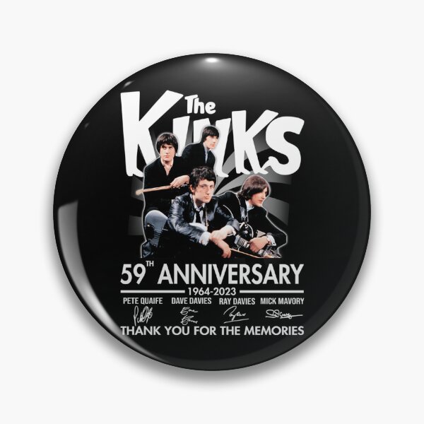 Item preview, The kinks 59th anniversary 1964 2023 thank you for the memories black designed and sold by ChicArtJackh.