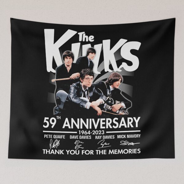 Item preview, The kinks 59th anniversary 1964 2023 thank you for the memories black designed and sold by ChicArtJackh.
