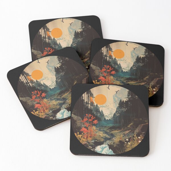 Item preview, Forest collage round designed and sold by global-designz.