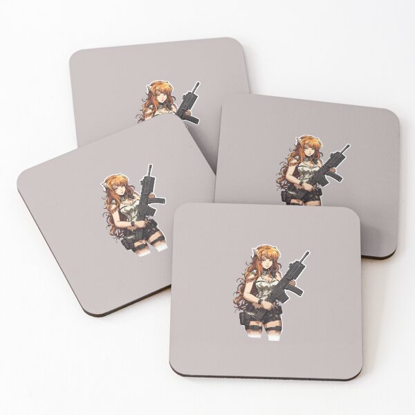 Item preview, Anime Redhead Lady With M-16 designed and sold by TheTactical.