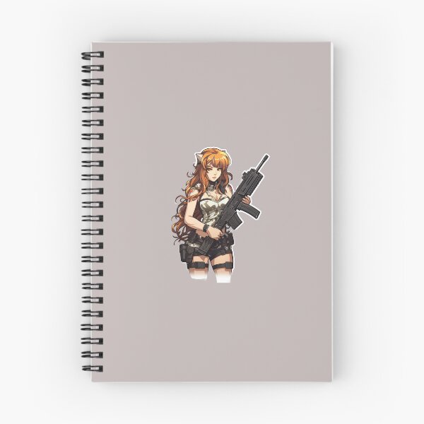Item preview, Anime Redhead Lady With M-16 designed and sold by TheTactical.