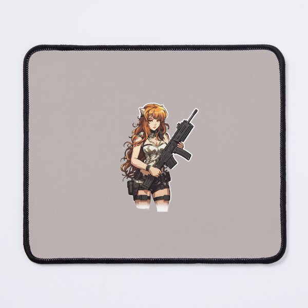 Item preview, Anime Redhead Lady With M-16 designed and sold by TheTactical.