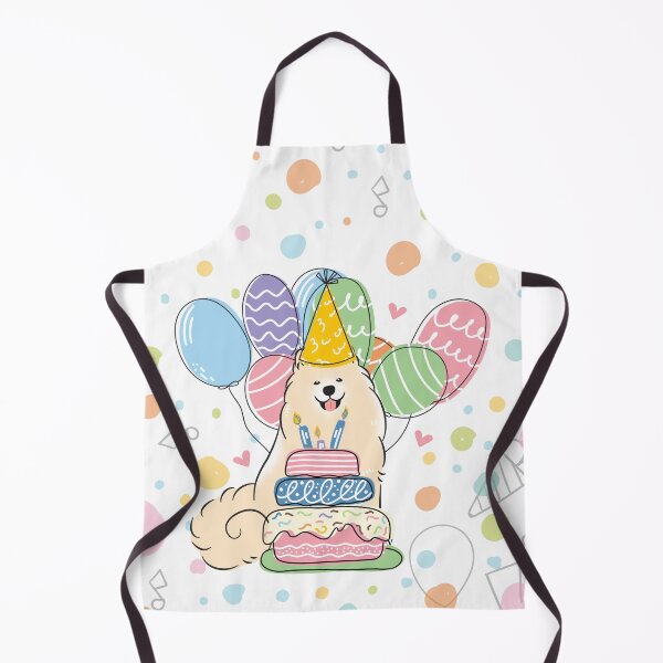 Item preview, Biscuit White Samoyed Dog Birthday Party designed and sold by Lulupainting.