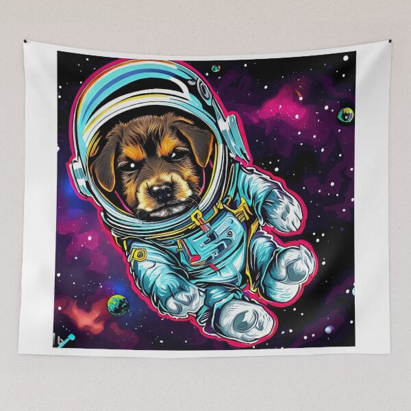 Item preview, ''Astronaut puppy, comics style'' designed and sold by OsvaldoRamosArt.