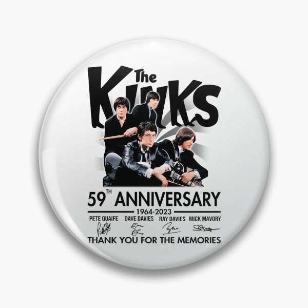 Item preview, The kinks 59th anniversary 1964 2023 thank you for the memories white designed and sold by ChicArtJackh.