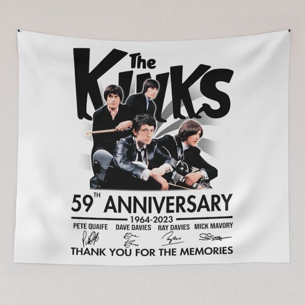 Item preview, The kinks 59th anniversary 1964 2023 thank you for the memories white designed and sold by ChicArtJackh.
