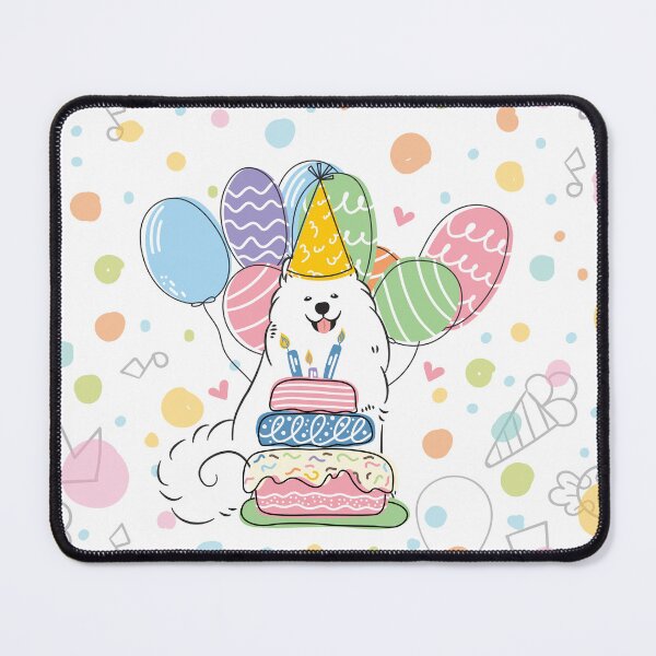 Item preview, White Samoyed Dog Birthday Party designed and sold by Lulupainting.