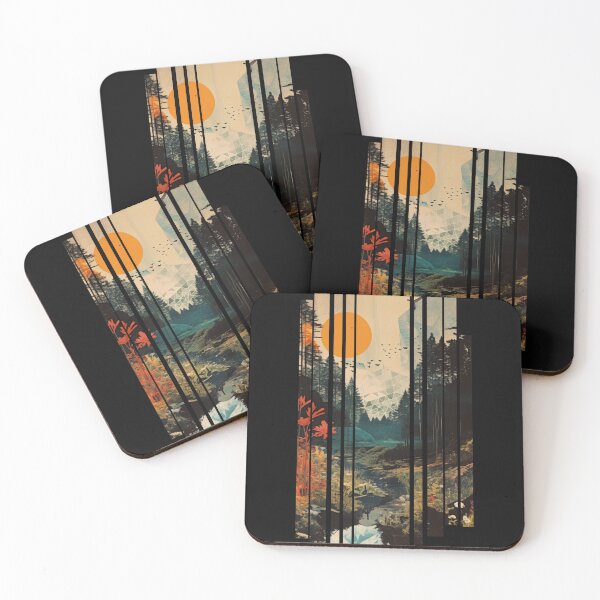 Item preview, Forest collage stripes designed and sold by global-designz.