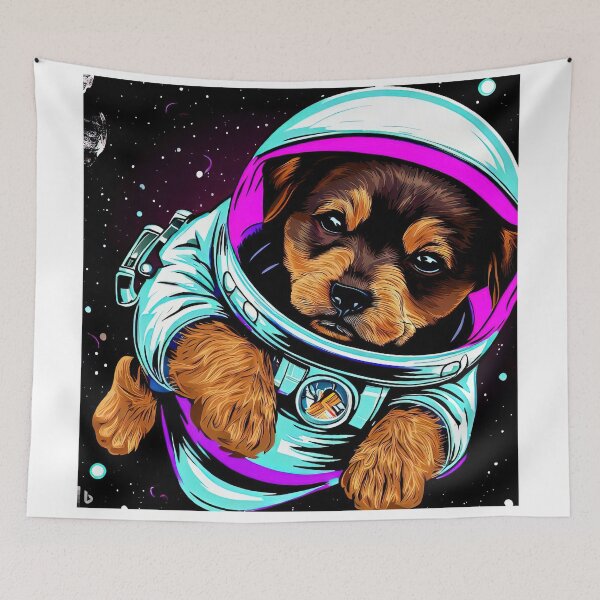 Item preview, ''Astronaut puppy, comics style'' 7 designed and sold by OsvaldoRamosArt.