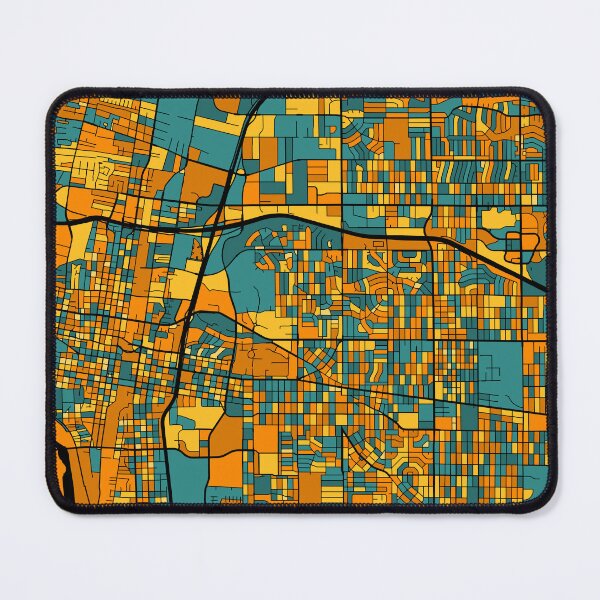 Item preview, Albuquerque Map Pattern in Orange & Teal designed and sold by PatternMaps.