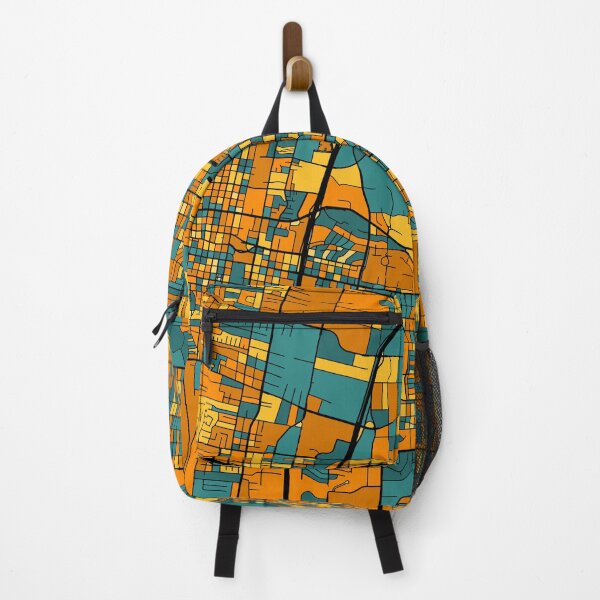 Item preview, Albuquerque Map Pattern in Orange & Teal designed and sold by PatternMaps.