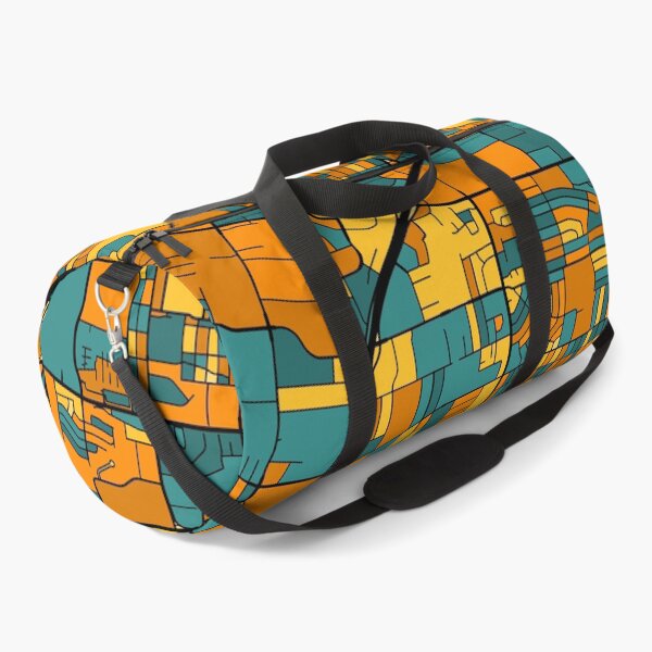 Item preview, Albuquerque Map Pattern in Orange & Teal designed and sold by PatternMaps.