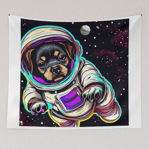 Item preview, ''Astronaut puppy, comics style'' 8 designed and sold by OsvaldoRamosArt.