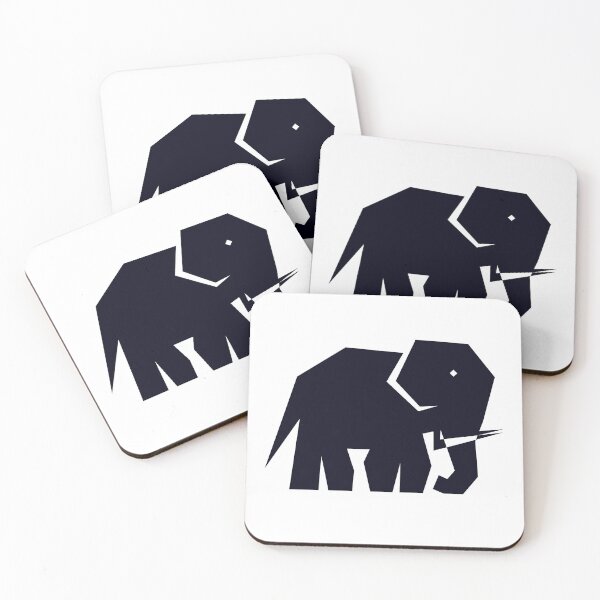 Item preview, Minimal Elephant Logo: Modern Wildlife Sticker designed and sold by vikyky.