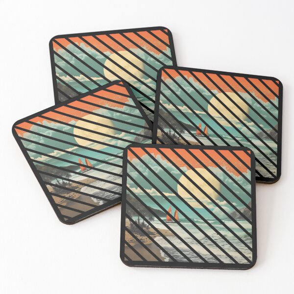 Item preview, Beach collage stripes designed and sold by global-designz.