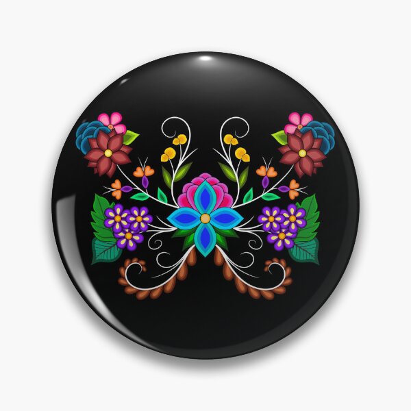 Item preview, Large Blue Ojibwe Floral Motif designed and sold by ojiberishdsgns.