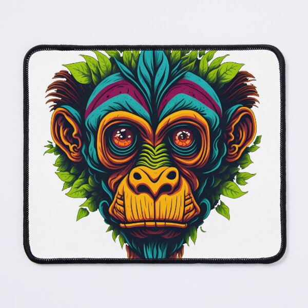Item preview, Trippy colorful monkey designed and sold by BearsAndSkulls.