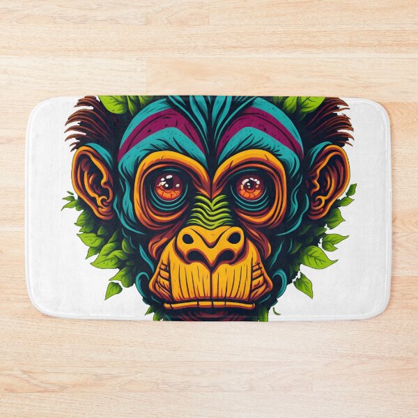 Item preview, Trippy colorful monkey designed and sold by BearsAndSkulls.